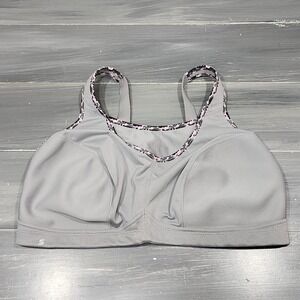 Glamorise‎ Sport Bra 44D Full Figure No Bounce Camisole Wirefree 1066 Gray